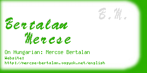 bertalan mercse business card